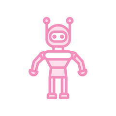Robot lineal color icon, vector, pixel perfect, illustrator file 

