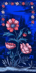 grunge floral background