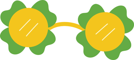Cute St Patrick's Day Clip Art Featuring Hand Drawn Leprechaun Hat, Gold Coins, and Green Beer in a Fun Flat Style