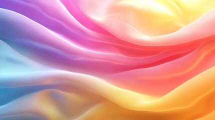 Obraz premium Rainbow fabric swirls, flowing, background, design, texture