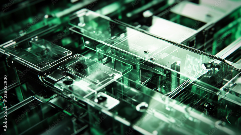 Wall mural abstract complex generic technology structure