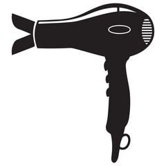 Hair Dryer Silhouette vector illustration, Silhouette Vector Illustration