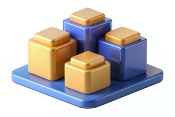 Fototapeta premium blocks isolated on white background