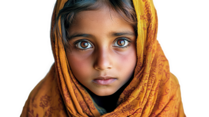 An Asian girl wearing a headscarf