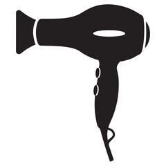 Hair Dryer Silhouette vector illustration, Silhouette Vector Illustration