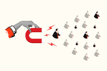 Attracting Top Talent Magnet Metaphor for Recruitment Strategy