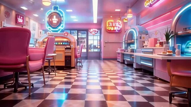 Retro Diner 50s Background