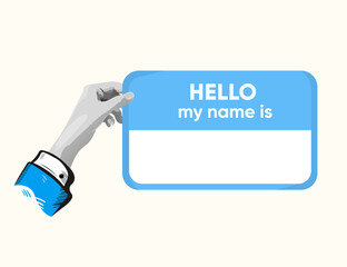 Hello my name is Template. Card in hand. 