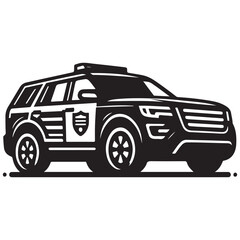police car vector illustration
