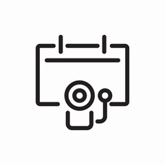 school calendar date icon vector sign