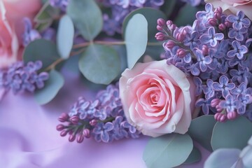 A detailed view of colorful flowers arranged together in a bouquet