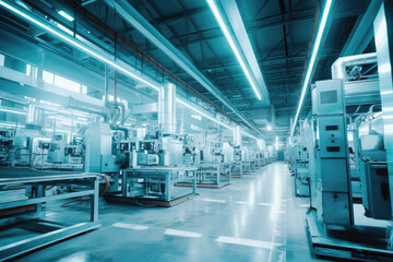 Obraz premium High-Tech Manufacturing Plant Interior