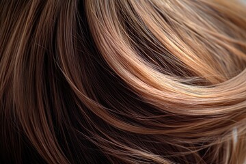 Fototapeta premium Close up shot of a woman's brown hair, ideal for beauty or lifestyle editorial use