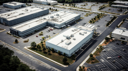 Industrial Park Aerial View - Modern Business Hub