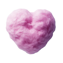 Fototapeta premium A fluffy, pink heart-shaped object with a soft texture, evoking feelings of love and affection.