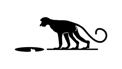 Big Nose Treatment, black isolated silhouette