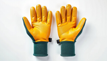 Yellow and Green Gardening Gloves: Spring Gardening, Planting, Landscaping, Website, Blog