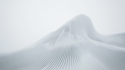Abstract white landscape, flowing lines, minimalist design, foggy background, website banner