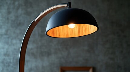 A lamp sitting on a table in a room