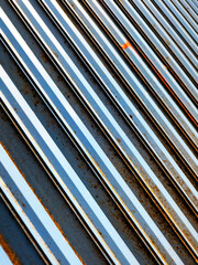 Industrial Metal Lined Bckground in Gradient Pattern