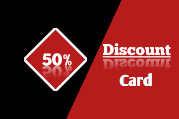 50% discount card, 50% discount voucher discount shopping voucher card