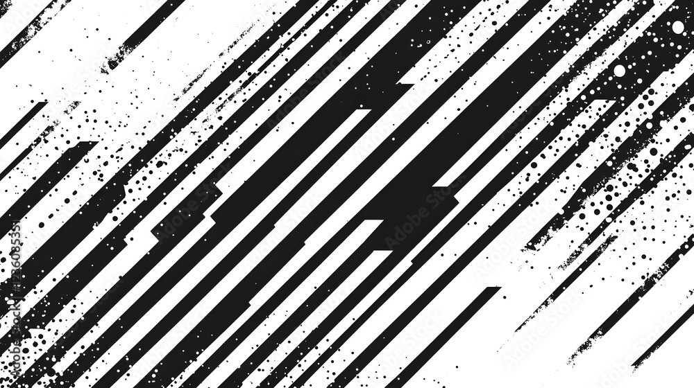 Fototapete a bold and visually striking abstract geometric pattern composed of diagonal black and white stripes