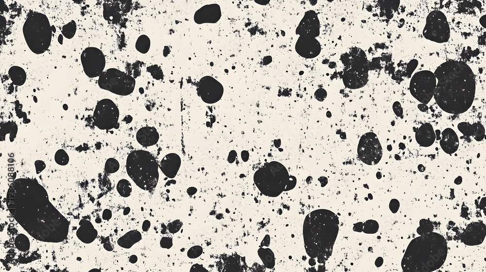 Poster a high contrast monochrome abstract background featuring a distressed grungy texture with painterly 