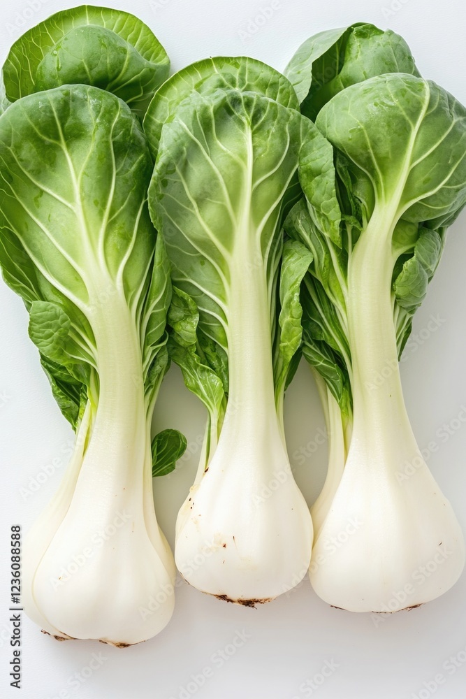 Poster fresh produce arranged on a white surface