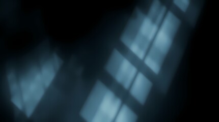 Obraz premium Shadows and light create an abstract composition in a dimly lit room. Generative AI