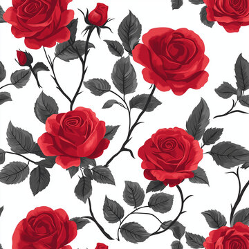seamless pattern with roses