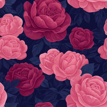 seamless pattern with roses
