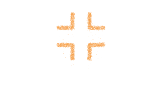 Icon compress is made of yellow grains of sand. Some grains of sand fall down. Transparent background. Black