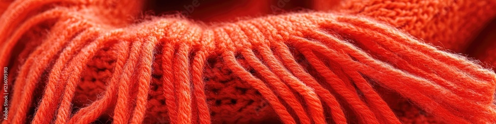 Aufkleber a close-up view of a vibrant red scarf with intricate patterns, ideal for fashion or textile design 