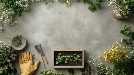 Fresh Berries and Herbs in Rustic Kitchen Setting