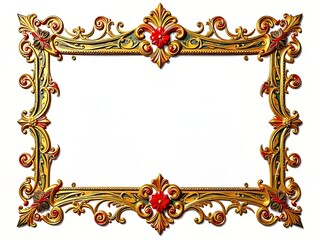 Vibrant Vintage Antique Frame Background Pattern - AI Art