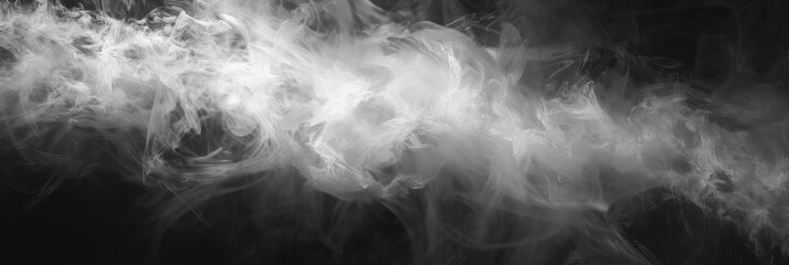 Obraz premium Mysterious Smoke Swirls on Black Background