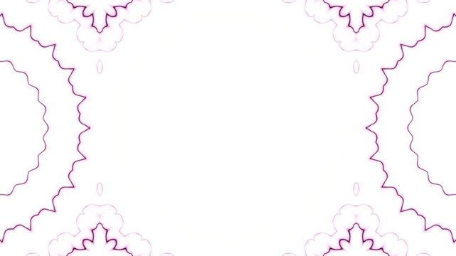Royal Wedding invitation graphics animation video. White background and pink pattern. Loop background