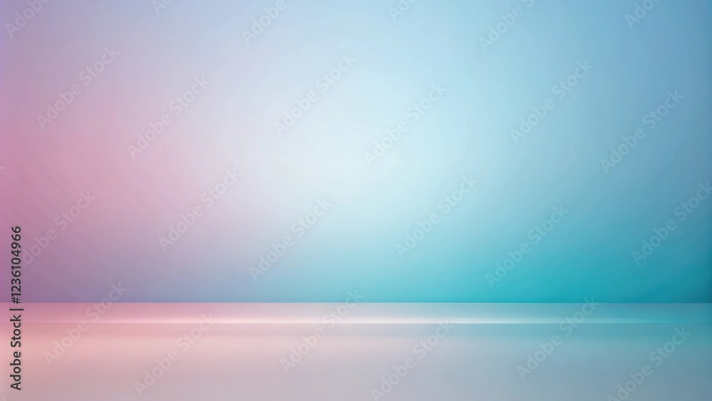 Poster A Minimalist Gradient Background with a Subtle Horizon Line for Displaying Products