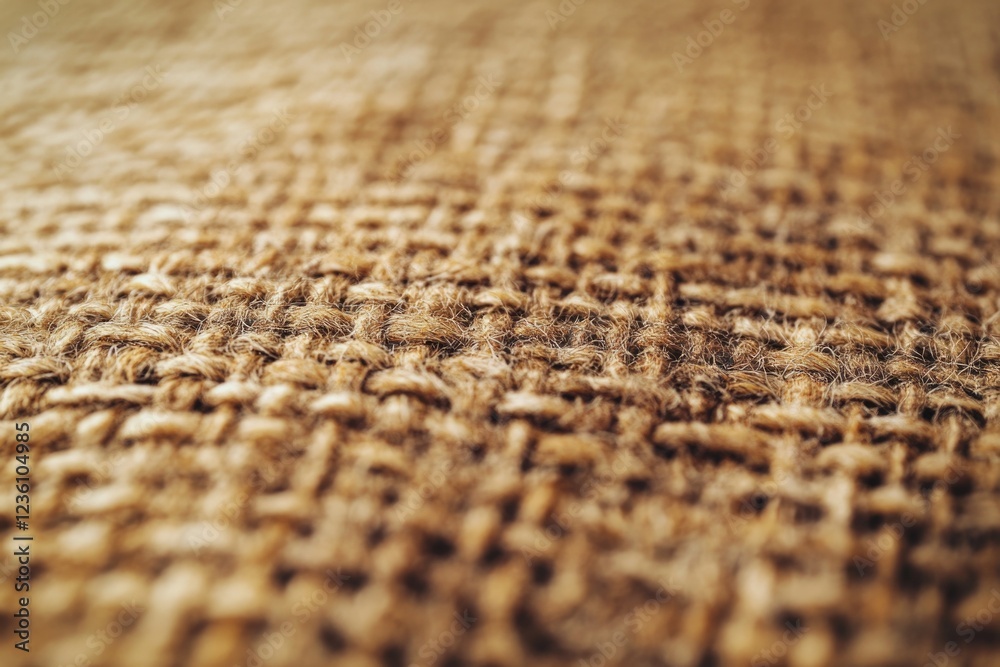 Poster close-up shot of intricately woven tablecloth with fine details and patterns