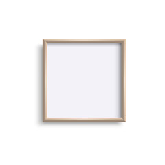 Obraz premium Blank square wood frame with white paper
