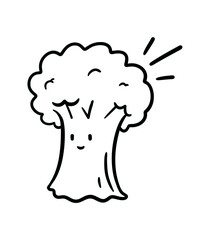 Smiling Broccoli Character