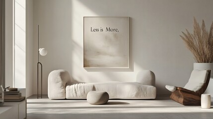 Obraz premium Minimalist Living Room Interior Design with 