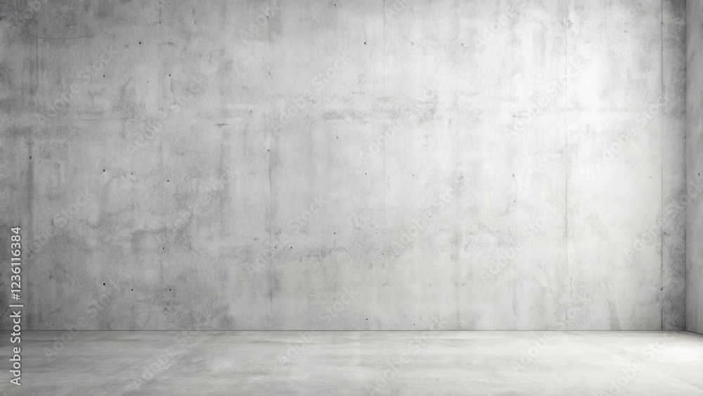 Aufkleber minimalistic empty room with concrete wall and floor