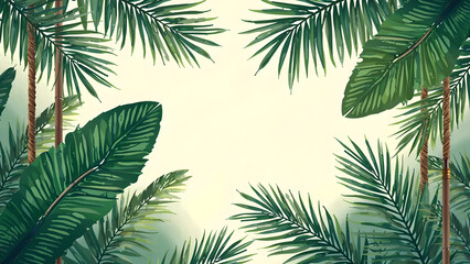 Obraz premium Tropical leaves texture,Abstract nature leaf green texture background,picture can used wallpaper desktop 