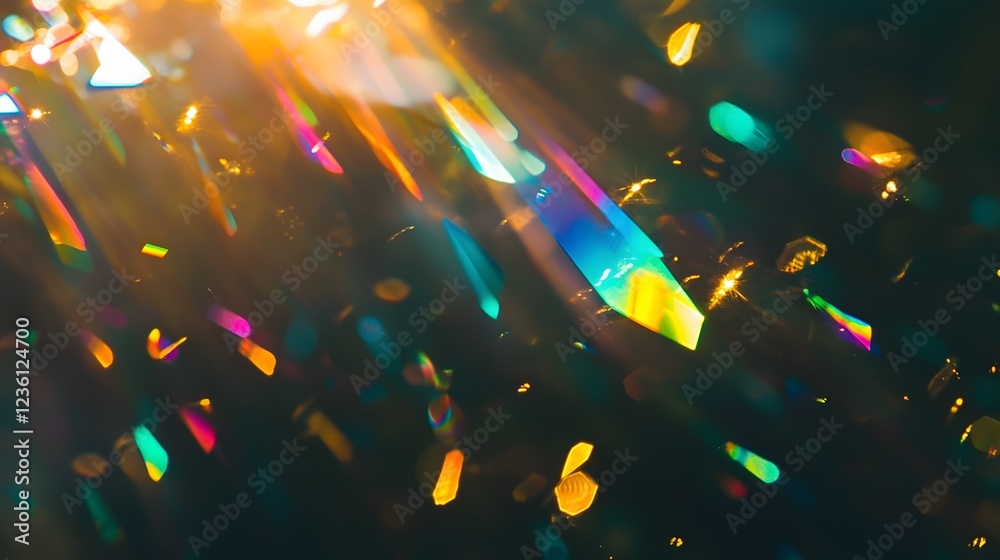Fototapete dazzling colorful bokeh lights glittering sparkling shimmering kaleidoscopic abstract background