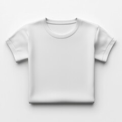 Naklejka premium Realistic T-shirt mockup in a folded position with customizable print area, placed on a bright white background