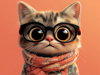 Cute cat 3d