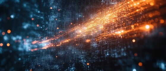 Obraz premium Abstract digital light trails creating a dynamic background effect