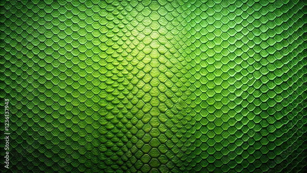 Poster A Repeating Pattern of Green Hexagonal Scales with a Subtle Gradient of Light and Dark