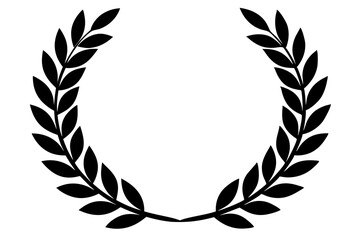  circular foliate laurels branches vector illustration